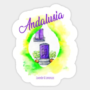 Andalusia Spain Lavender & Lemons Design Sticker